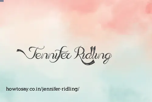 Jennifer Ridling
