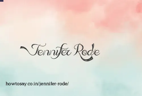 Jennifer Rode