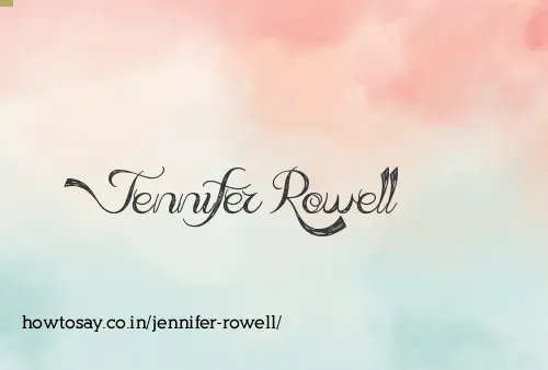 Jennifer Rowell