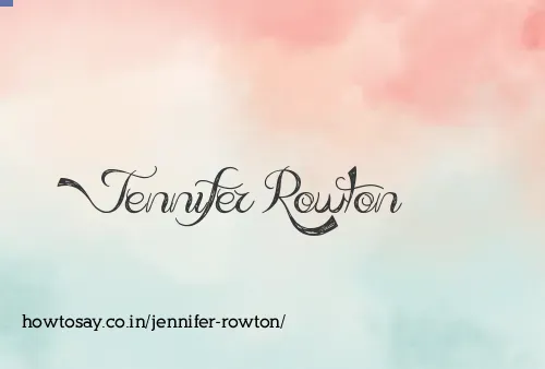 Jennifer Rowton