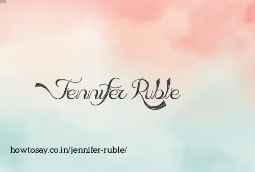Jennifer Ruble