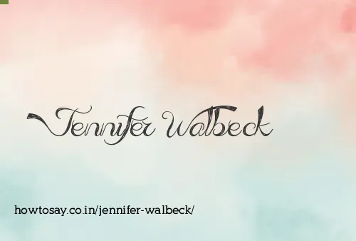 Jennifer Walbeck