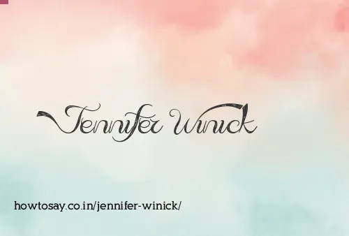 Jennifer Winick