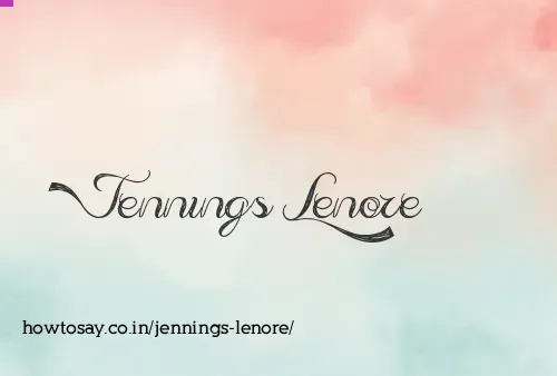 Jennings Lenore