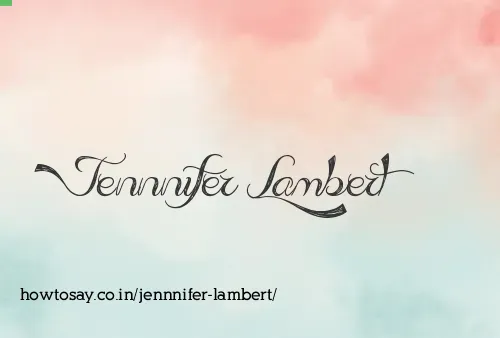 Jennnifer Lambert