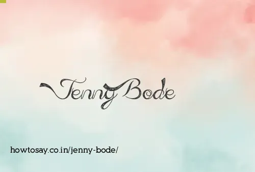 Jenny Bode