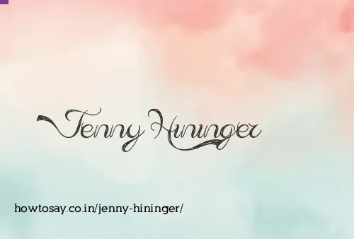 Jenny Hininger