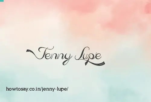 Jenny Lupe