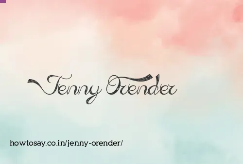 Jenny Orender