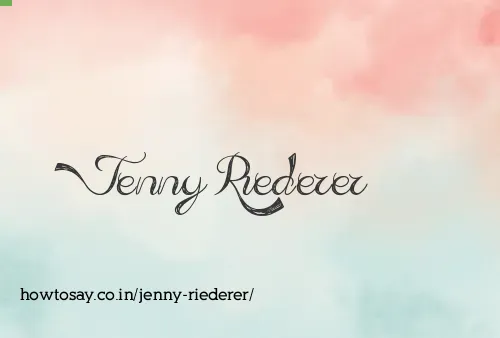 Jenny Riederer