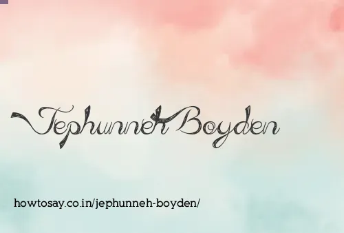 Jephunneh Boyden