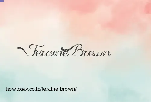 Jeraine Brown