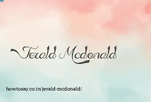 Jerald Mcdonald