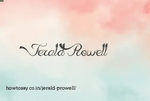 Jerald Prowell