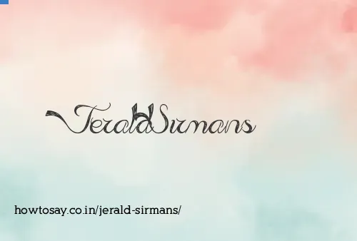 Jerald Sirmans