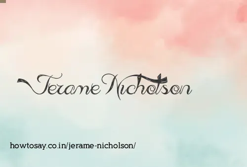 Jerame Nicholson