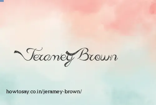 Jeramey Brown