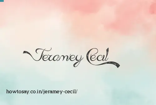 Jeramey Cecil