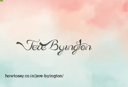 Jere Byington