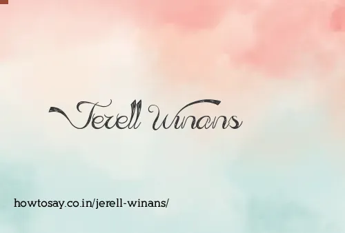 Jerell Winans
