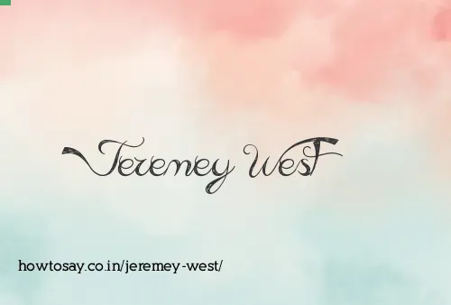 Jeremey West