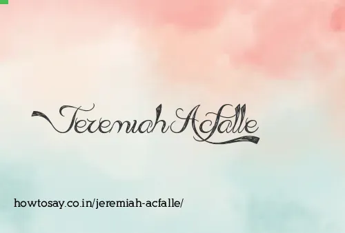 Jeremiah Acfalle