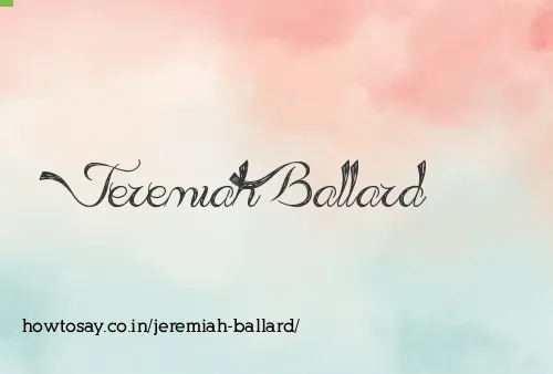 Jeremiah Ballard
