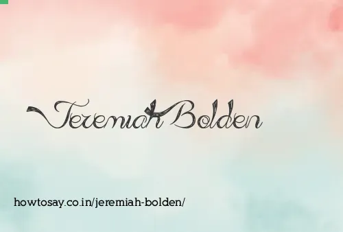 Jeremiah Bolden