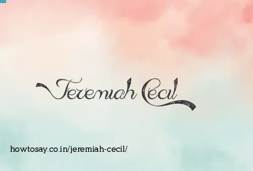 Jeremiah Cecil