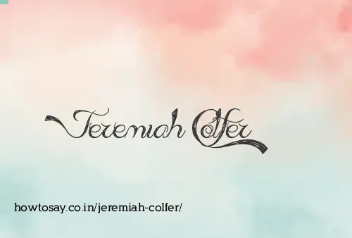 Jeremiah Colfer