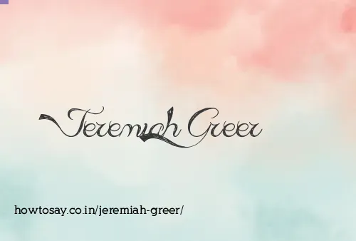 Jeremiah Greer