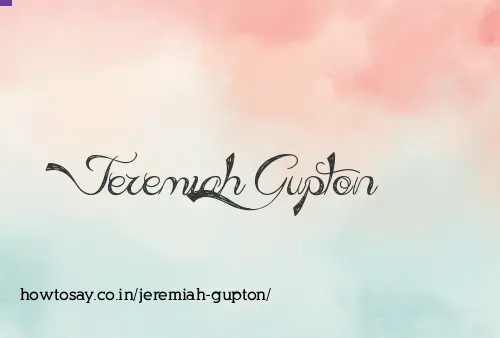 Jeremiah Gupton
