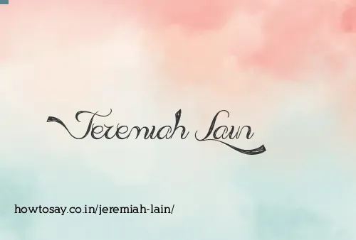 Jeremiah Lain