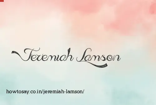 Jeremiah Lamson