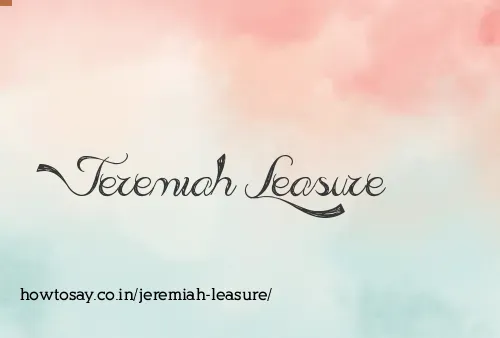Jeremiah Leasure