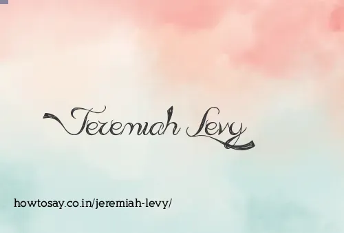 Jeremiah Levy