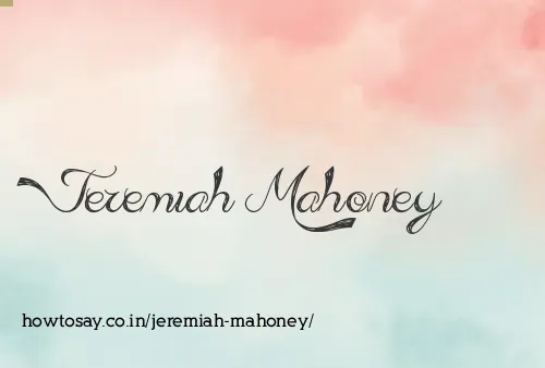 Jeremiah Mahoney