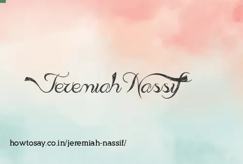 Jeremiah Nassif