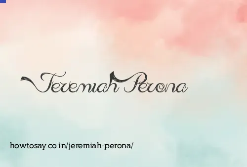 Jeremiah Perona