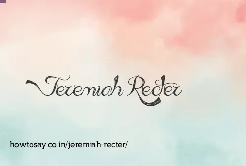 Jeremiah Recter