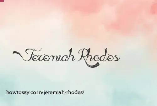 Jeremiah Rhodes