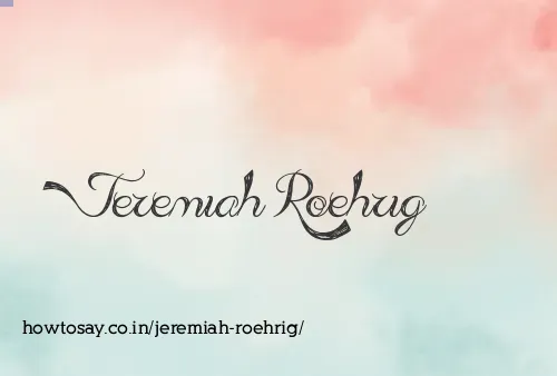 Jeremiah Roehrig