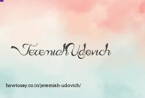 Jeremiah Udovich