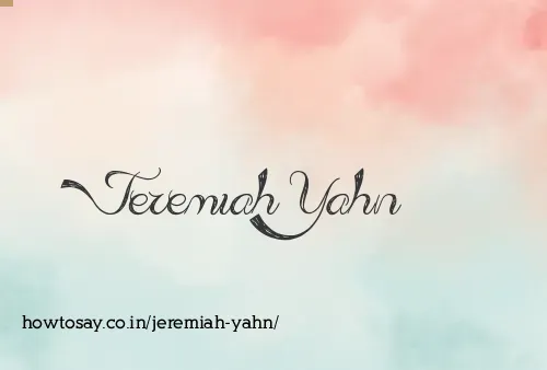 Jeremiah Yahn