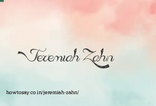 Jeremiah Zahn