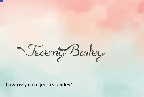 Jeremy Bailey