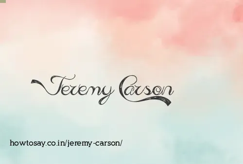Jeremy Carson