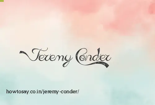 Jeremy Conder