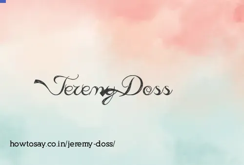 Jeremy Doss
