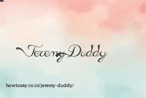 Jeremy Duddy